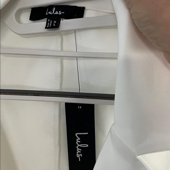 Lulus Posh Vision White Sleeveless Blazer Pleated Mini Dress Size XL - Picture 6 of 9